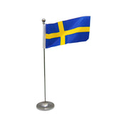 Bordsflagga / Svensk Flagga - Sverige - i Metall