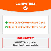 Öronkuddar till Bose QuietComfort Ultra 1 och 2 – Ersättningskuddar