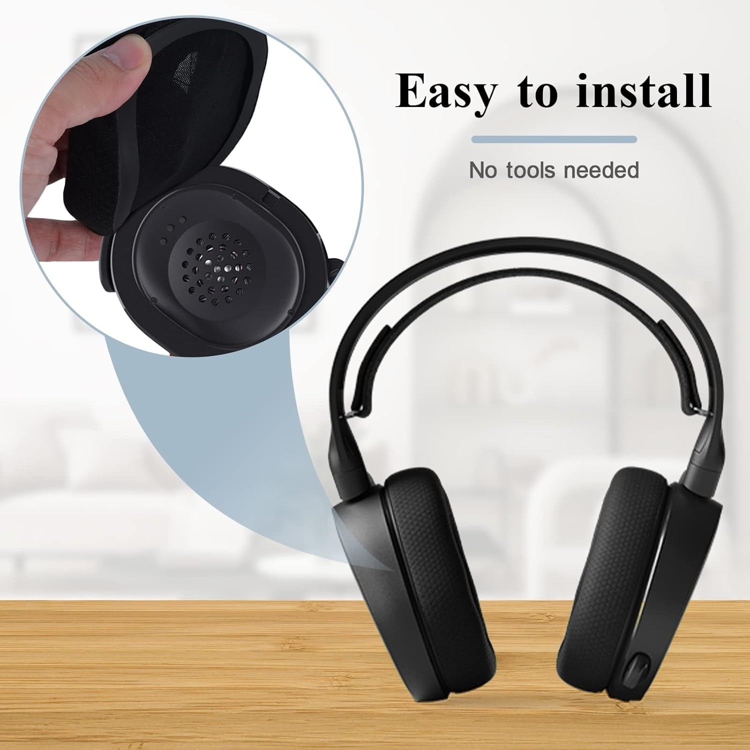 Öronkuddar till SteelSeries Arctis 1 3 5 7 9 Pro – Ersättningskuddar